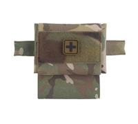 Tactical Micro Compact MED Pouch, Small IFAK Pouch Compact Belt Trauma Kit Pack MOLLE Rapid Deployment First Aid Bag with Tourniquet Holder(Cp)