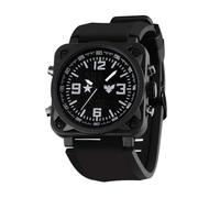 Tactical Military Watch for Men: Training Gear for Outdoor Adventures | Sports design with Dual Display; Stopwatch Alarm Timer; Heavy-Duty Big Square Case; Daily Waterproof for Hiking Climbing