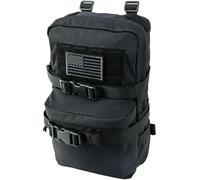 Tactical Mini Molle Hydration Pack,Molle Hydration Carrier with US Flag Water Resistant,Hydropack for Tactical Vest Backpack, Black, 33x19x10cm, Black