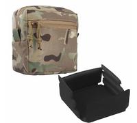 Tactical MOLLE 6x6 GP Pouch Set 2-Pack, Shockproof Protective Box with Padded Foam Inserts, Airsoft EDC Gear Storage for Outdoor Hunting Range(CP)