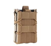 Tactical MOLLE Accessory Pouch - Double Quick-Draw Utility Bag, Nylon Lightweight 8x13.5cm, Fit Most Tactical Gear(CB)