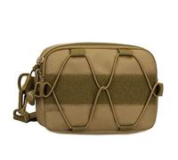 Tactical Molle Admin Dump Pouch, Utility Cell Phone Flashlight Tool Pouch for Vest Chest Waist Pack for Small Tool Horizontal Modular Organization(Khaki)