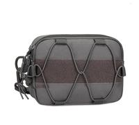Tactical Molle Admin Dump Pouch, Utility Cell Phone Flashlight Tool Pouch for Vest Chest Waist Pack for Small Tool Horizontal Modular Organization(Grey)