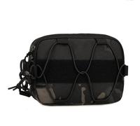 Tactical Molle Admin Dump Pouch, Utility Cell Phone Flashlight Tool Pouch for Vest Chest Waist Pack for Small Tool Horizontal Modular Organization(Black Scorpion cp)