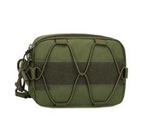 Tactical Molle Admin Dump Pouch, Utility Cell Phone Flashlight Tool Pouch for Vest Chest Waist Pack for Small Tool Horizontal Modular Organization(Green)
