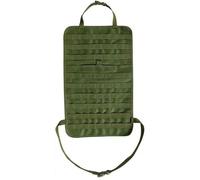 Tactical MOLLE Car Seat Back Organizer - Sag-Proof Vehicle Panel Protector w/9-Row Storage, Universal Fit for SUV, Truck, Pickup (Green)