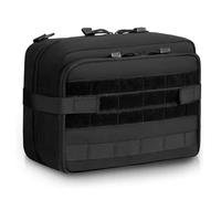 Tactical Molle Daily Carry Pouch Large Admin Bag Utility Tool Pouch Outdoor Hunting Accessories Organizer Pocket Bag (Black)