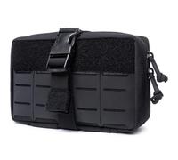 Tactical Molle Daily Carry Pouch - Waterproof 1000D Nylon Compact Utility Waist Pack, Multi-Pocket Organizer for Outdoor Hunting Camping First Aid (Black)