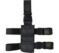 Tactical Molle Drop Leg Gun Holster Platform Universal Magazine Pouch Thigh Rig Panel Adapter Quick Release Hunting Gear (Color : TBLB15-BK, Size : M)