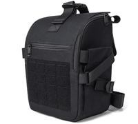 Tactical MOLLE Drop Leg Pouch, Gas Mask Bag Platform Universal Drop Leg Panel Airsoft Gear with Adjustable Thigh Straps