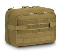 Tactical Molle E.DC Pouch Large Admin Bag Utility Tool Pouch Outdoor Hunting Accessories Organizer Pocket Bag (Khaki)