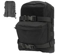 Tactical MOLLE Hydration Backpack 1000D Nylon Lightweight Hydration Water Bladder Carrier Sundry Reservoir Bag Molle Vest Accessory (Black)