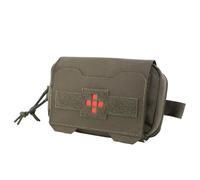 Tactical Molle Ifak Pouch, Quick Release Tear-Off Medical First Aid Kit Organiser with Red Immediate Identify EMT Sub Abdominal Carrying Bag(Green)