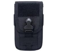 Tactical Molle Pouch Cell Phone Pouch Small Utility EDC Pouch Gadget Organizer Bag EDC Cellphone Holder Bag with Key Ring(Black)