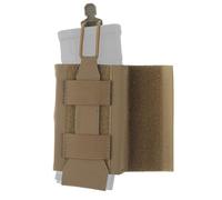 Tactical MOLLE Side Mag Pouch Bag, 5.56 Single Mag Pouch Molle Swap Left and Right for Vest Holder(Brown)