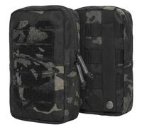Tactical MOLLE Utility Pouch Admin Pocket Gear Attachment Pack for Vests | Wear-Resistant Fabric;Laser-Cut Loop,2 Snap Straps;Internal Mesh Layer;For Plate Carrier,Airsoft,Outdoor,Trip