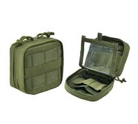 Tactical MOLLE Utility Pouch Micro EDC Pouch Mini Knife Compass Flashlight Card Storage Wallet Waist Pack Belt Pouch Outdoor Hiking Camping (Green)