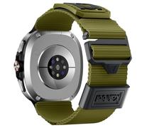 Tactical Nylon Compatible for Samsung Galaxy Watch 8 Band 40mm 44mm/Galaxy Watch 8 Classic 46mm, No Gap Rugged Braided Metal Hook Strap for Galaxy Watch 8 40MM 44MM Classic 46MM Men Women (Army Green