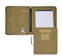 Tactical Padfolio Portfolio Binder with Zippered, Waterproof Military Notebook Cover with 40 Sheets Letter Paper, Detachable 3-Ring Binder for A4 Folder, Large Tactical Padfolio Organizer for Out-Work
