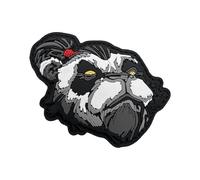 Tactical Panda Samurai Style PVC Morale Patch Appliques, Glow in the Dark, Hook Backing Armband Badges, 8cm