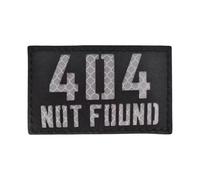 Tactical Patch "404 Not Found" - Reflective & Laser Cut Patch - Funny IT Computer Morale Patch - Badge Badge for Tactical Backpack, Vest & Airsoft