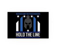 Tactical Patch - Blue Line Hold The Line 3D PVC Morale Patch - Heavy Duty USA American Patriotic Patches for Military, Police, Army, Caps, Jackets, Pants, & Gear (Hold The Line)