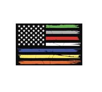 Tactical Patch - First Responder Flag 3D PVC Morale Patch - Heavy Duty USA American Patriotic Patches for Military, Police, Army, Caps, Jackets, Pants, & Gear (Multicolor First Responder Flag)