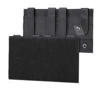 Tactical Patches Molle Attachment Tactical Molle Strips Molle Hook Loop Panel Morale Patches Strips,10"x6",1pcs(Black)