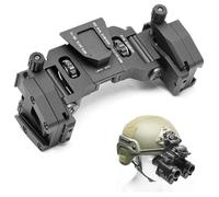 Tactical PVS-14 Dual Mount Helmet Bridge - Compatible With NVG10, NVG30, And PVS-14 Devices, Features Quick-Release & 90° Flip, Made From Robust Aviation Aluminum Alloy(Black)