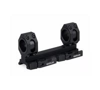 Tactical Quick Release Dual Scope Ring 25.4mm/30mm Cantilever Riflescope Mount, Aerospace Precision One-Piece Scope Mount, Fit Picatinny Weaver 20mm Rail, Black