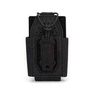 Tactical Radio Holster,Universal Molle Radio Pouch Adjustable for Duty Belt Vest for Two Ways Walkie Talkie(Black)