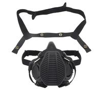 Tactical Respirator Mask Half Face Gas Mask Replaceable Filter for Military Hunting Airsoft Paintball CS Game Equipment(Black)