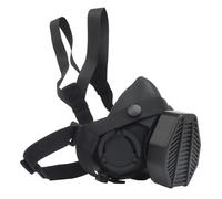 Tactical Respirator Mask Half Face Gas Mask Replaceable Filter for Military Hunting Airsoft Paintball CS Game Equipment(Black)