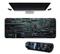 Tactical Rifle Mouse Pad Gun Build Kit Display Large Gaming Mouse Pad, Stylish Desk Protector with Non-Slip Rubber, Multi-Size for Laptop & Desktop Use (#a,M/3MM)