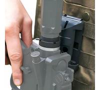 Tactical Rifle Quick-Draw Holster for AR Series, Right-Handed Gun Carry Rig with MOLLE Strap Clips, Nylon Black 11.5 * 8.5 * 3.5cm