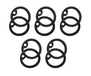Tactical Rubber Dog Tag Silencers U.S. Military Army Navy Airsoft GI ID Durable (10 Silencers) (Black)