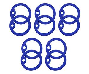 Tactical Rubber Dog Tag Silencers U.S. Military Army Navy Airsoft GI ID Durable (10 Silencers) (Blue)