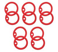 Tactical Rubber Dog Tag Silencers U.S. Military Army Navy Airsoft GI ID Durable (10 Silencers) (Red)