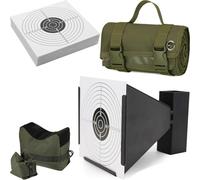 Tactical Shooting Target with 100 Target Papers, Multi-Purpose Outdoor Training Target for Rifle and Pistol, Includes Sandbag Gun Rest, Shooting Non-Slip Pad