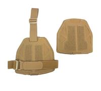 Tactical Shoulder Armor, Airsoft Gear Equipment Vest Accessory Shoulder Guard, Compatible Shoulder Protector Pad(Brown,S)