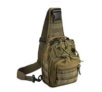 Tactical Shoulder Bag,1000D Outdoor Military Molle Sling Backpack Sport Chest Pack Daypack Bags for Camping, Hiking, Trekking, Rover Sling (Green)