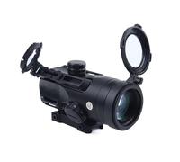 Tactical Sight Prism Sight Scope S432 4X32 Hunting Riflescopes With Red Illumination, Fit 20mm Rail for Airsoft, Black