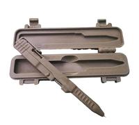 Tactical Slide Action Ballpoint Pen - Tactical 3D Printed Slide Action Pens EDC, Refillable Smooth Ink Writing Tool, Creative Desk Accessory Unique Gift for Men (Brown)