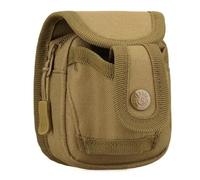 Tactical Slingshot Pouch - Durable Nylon Waist Pack & Backpack Bag with Ammo Holder for Steel Balls, Hunting Accessories (Khaki)