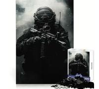 Tactical Soldier in Smoke Jigsaw Puzzles 1000 Pieces for Adults Think Smart Toy Indoor Play Accurate Cut Lovely Gift (38x52cm)
