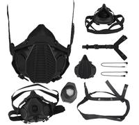 Tactical SOTR Half Face Respirator With Built in Mic & Replaceable Filter Communication Ready Mask for Airsoft