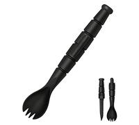 Tactical Spork, Tactical Spork Spoon Combo, 3 in 1 Tactical Camping Utensils, Camping Gear & Backpacking Gear, 1 Pack, Black