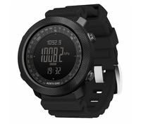 Tactical Sports Watches for Men Outdoor Survival Military Compass Rock Solid Digital Watches with Durable Band, Steps Tracker Pedometer Calories(Black Rubber)