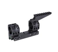 Tactical SPUR Cantilever Riflescope Mount with Top Rapter Adapter Set - 30mm Scope Dual Rings, One-Piece Construction, 1.50" Centerline Height, Fit Picatinny/Weaver 20mm Rails, Black