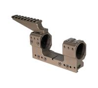 Tactical SPUR Cantilever Riflescope Mount with Top Rapter Adapter Set - 34mm Scope Dual Rings, 1.50" Centerline Height, One-Piece Construction, Fit Picatinny/Weaver 20mm Rails, Tan